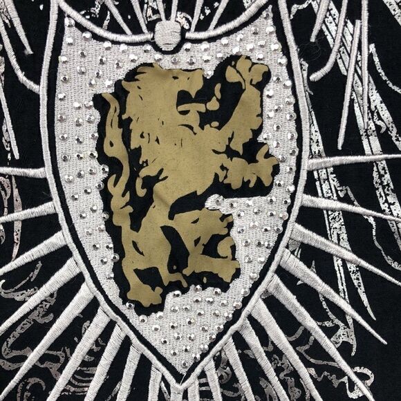 Franky & Max men’s black embroidered detail shirt - Picture 7 of 7